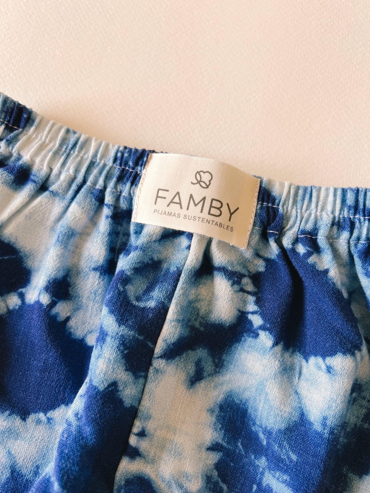 Conjunto Short Mamá e Hija Tie Dye Azul - fambypj