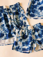 Conjunto Short Mamá e Hija Tie Dye Azul - fambypj