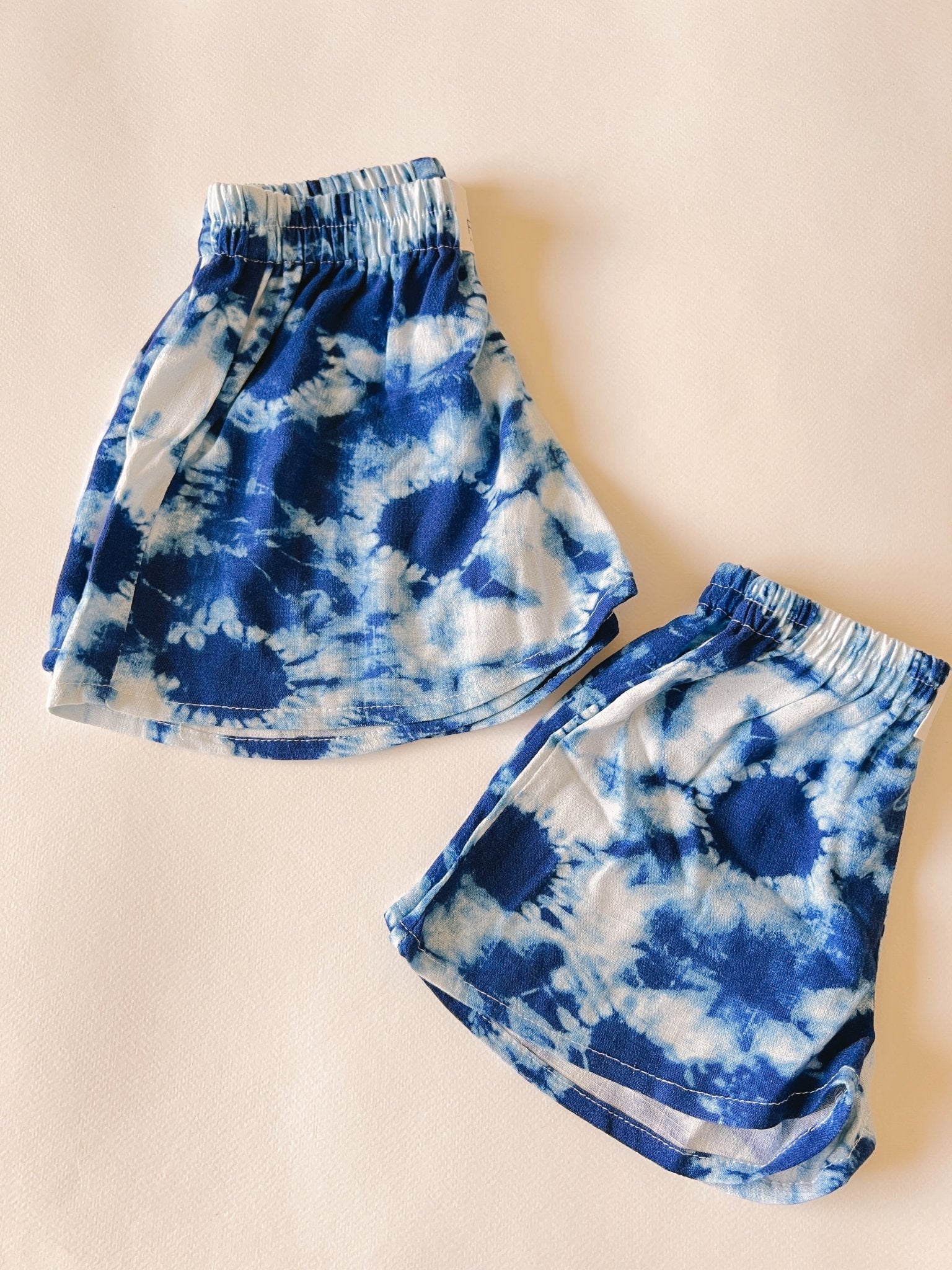 Conjunto Short Mamá e Hija Tie Dye Azul - fambypj