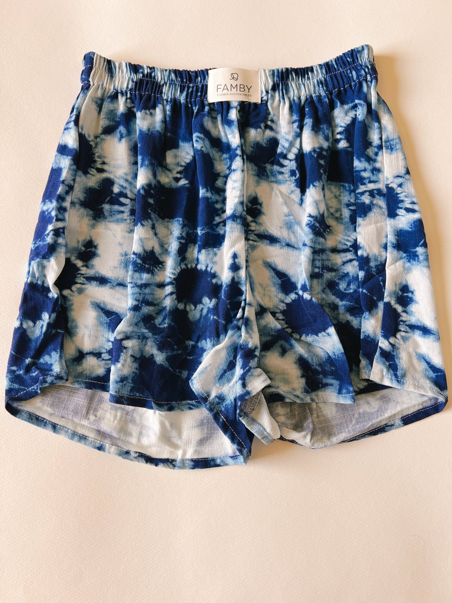 Conjunto Short Mamá e Hija Tie Dye Azul - fambypj