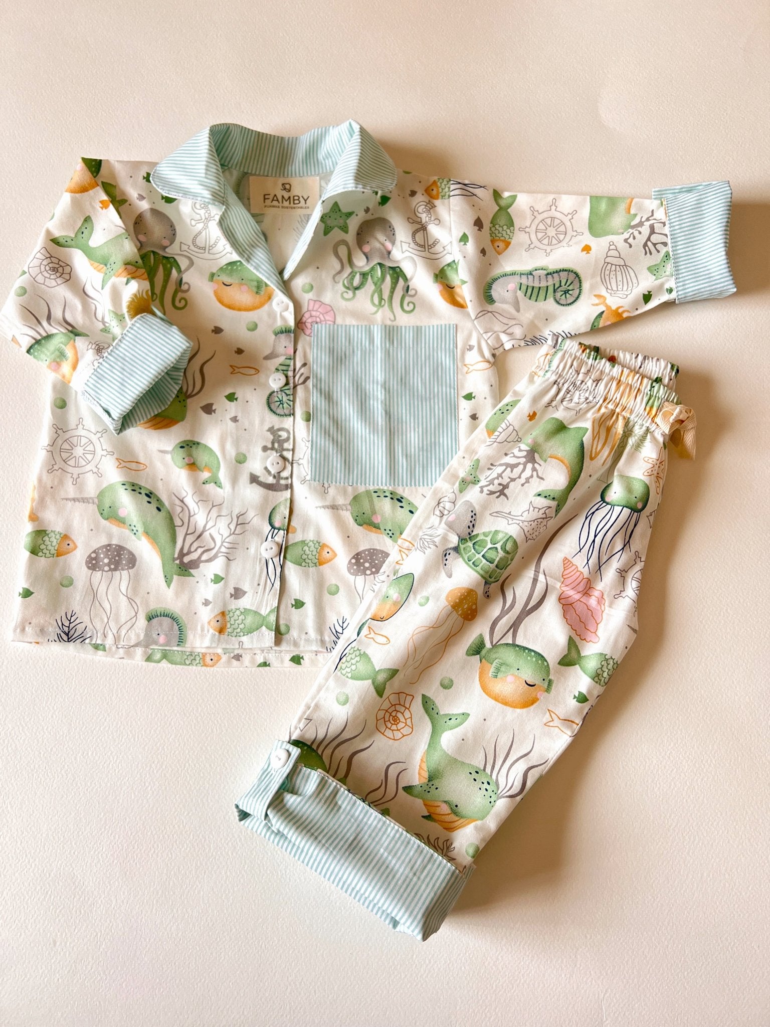 Pijama Crecedor animalitos verdes - fambypj