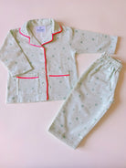 Pijama Infantil Estrellas Verde Menta - fambypj